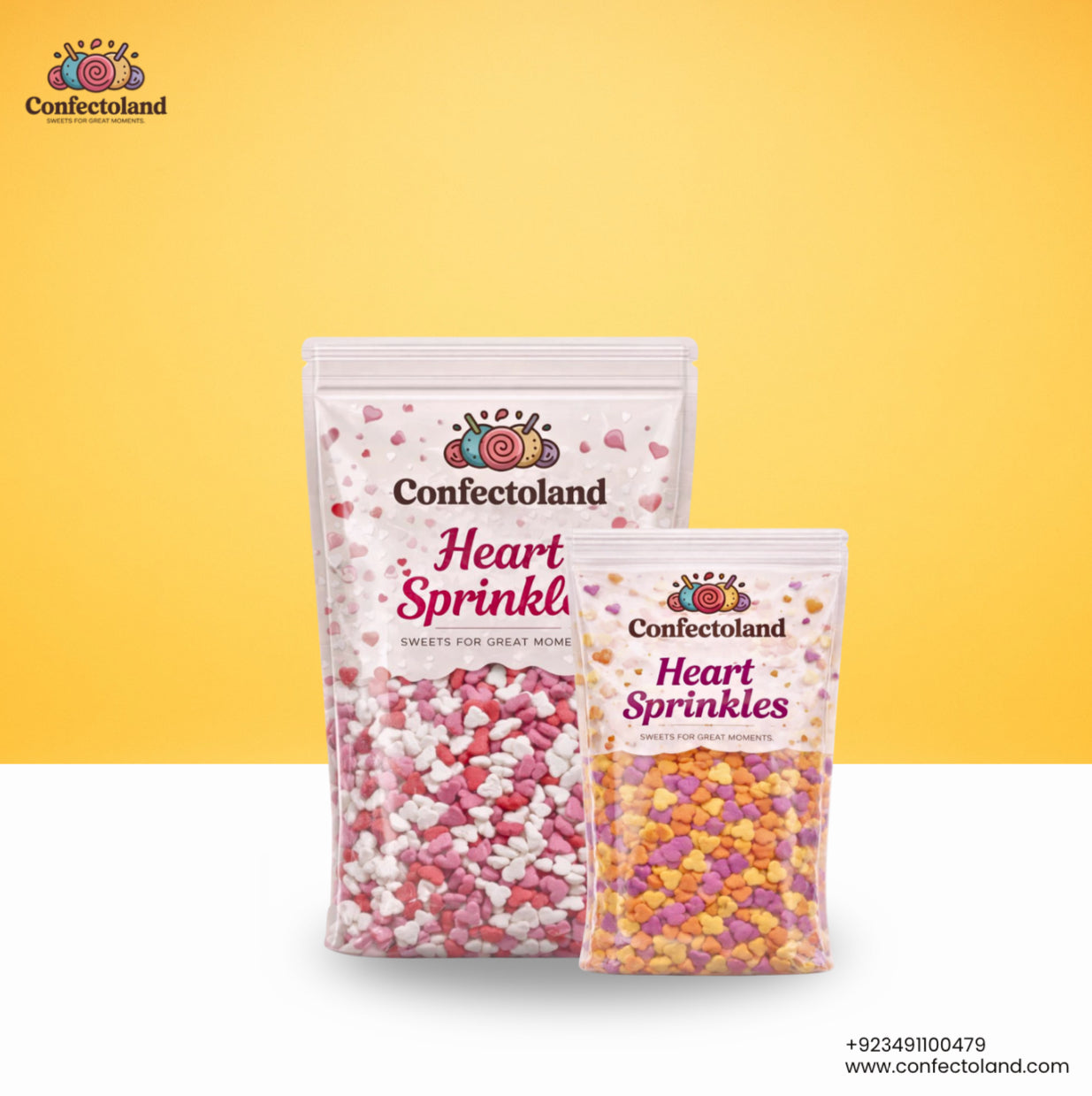 Heart Sprinkles - Colorful Baking Decoration | Confectoland