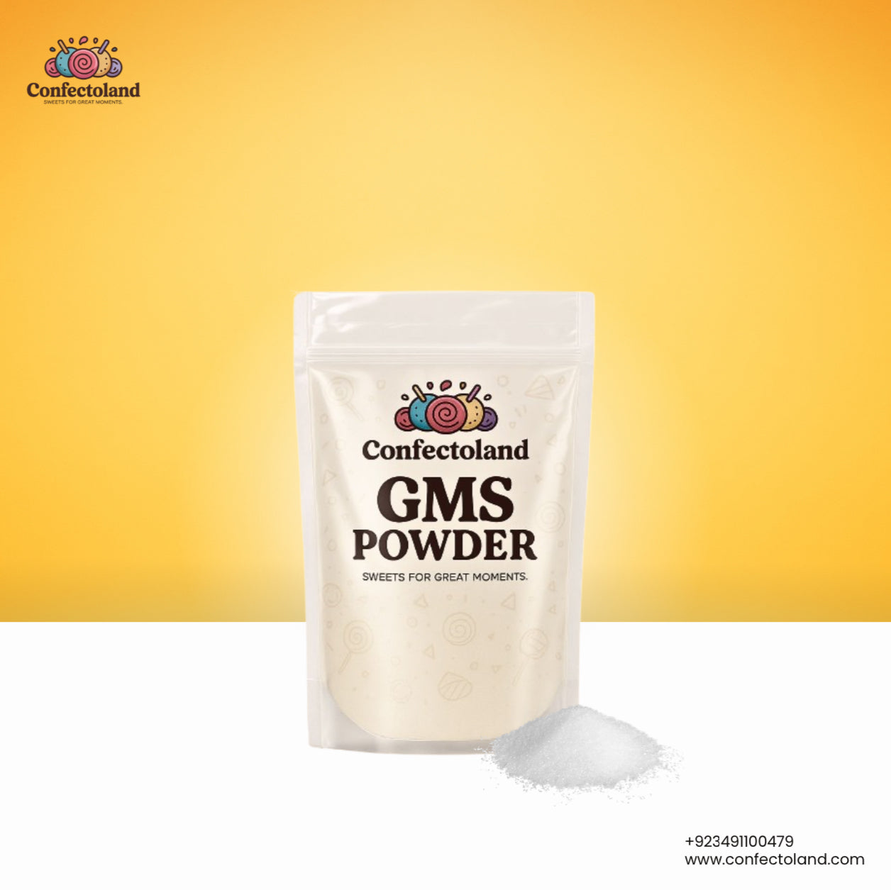 GMS Powder (Glycerol Monostearate) - Emulsifier | Confectoland
